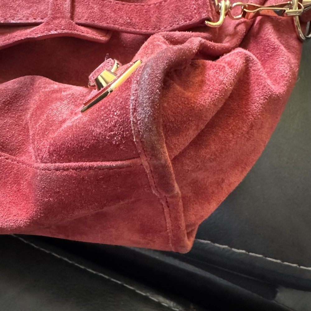 Balenciaga city bag Brick Red Suede Shoulder Bag with Gold Hardware - Picture 4 of 11